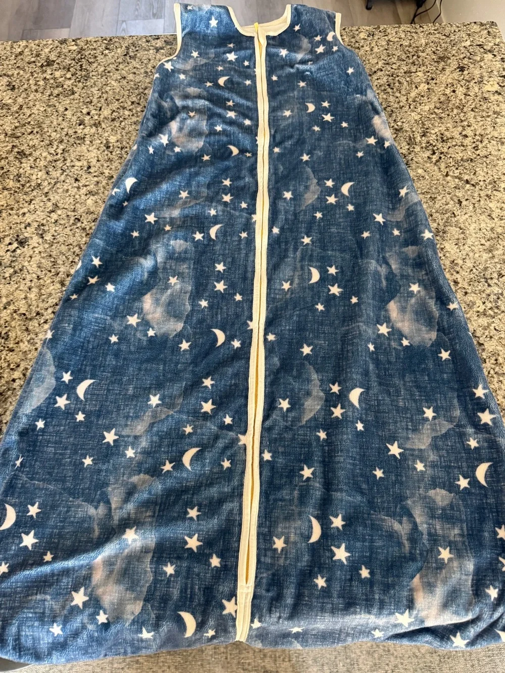 Blue Star & Moon Childs zip up sleeper 2t-3t